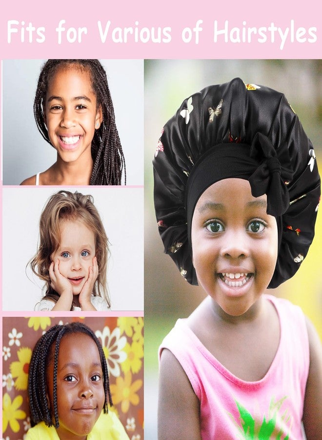 هيموسويس قطعتان من قبعات الأطفال للبنات، قبعة حريرية لنوم الأطفال، قبعة للأطفال الصغار للشعر المجعد - Image 2