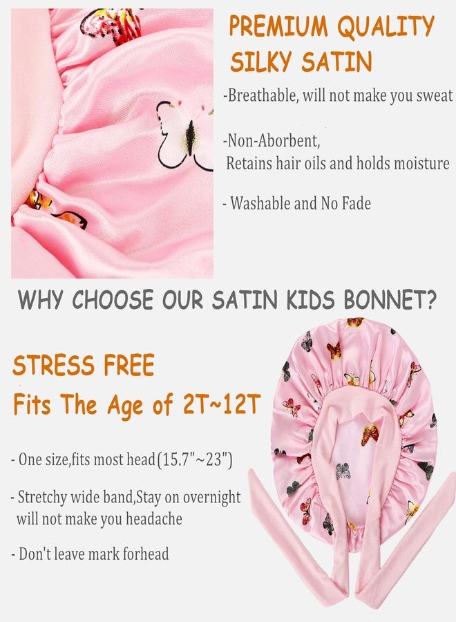 هيموسويس قطعتان من قبعات الأطفال للبنات، قبعة حريرية لنوم الأطفال، قبعة للأطفال الصغار للشعر المجعد - Image 5