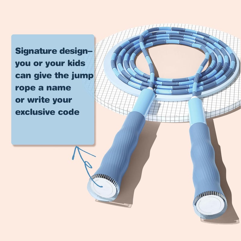 Redify Beaded Jump Rope for Kids,Tangle-Free Segmented Kids Jump Rope with Soft Anti-slip Handles,Adjustable Jumping Rope for Women - Image 5