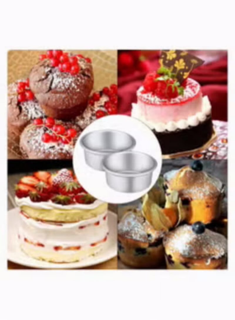 Round Cake Pan with Removable Bottom, Set of 4, 4 Inches  - Image 4