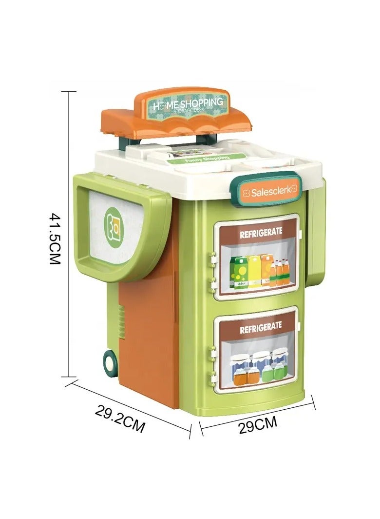 Home Supermarket Toy Trolley case Pretend Play Toys Shopping Play Set for Kids - Image 3