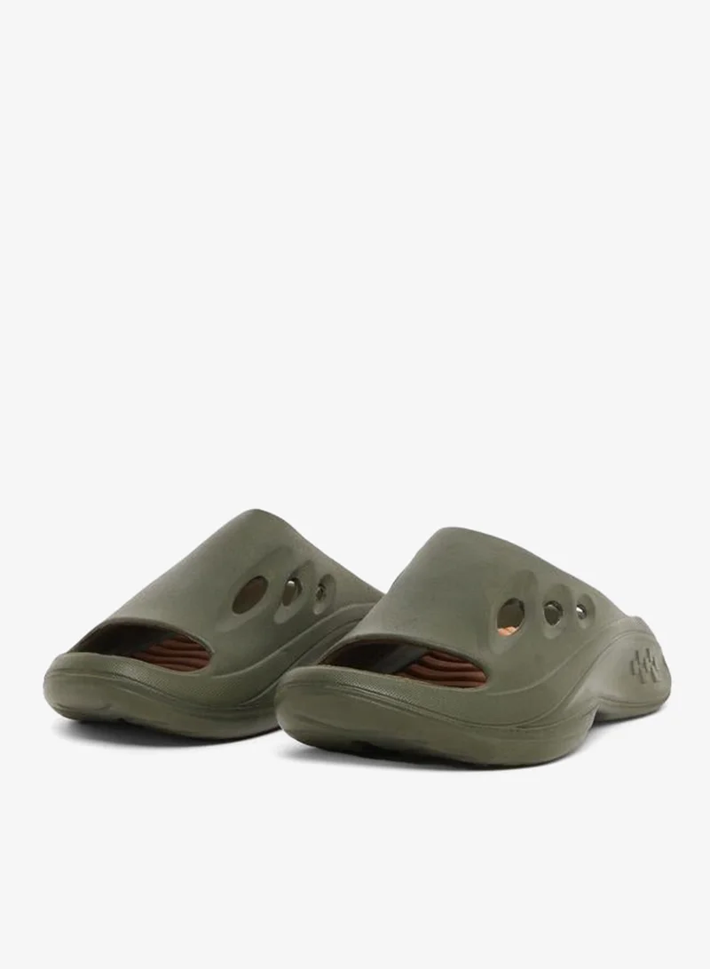 ستايلي سلايدز ستايلي سادة بفتحات وكعب عريض