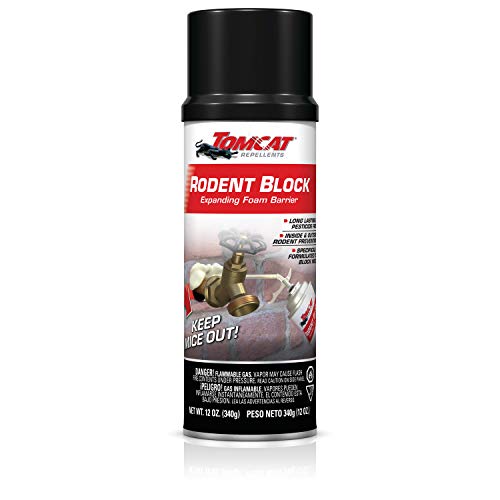 Tomcat Rodent Block Expanding Foam Barrier, Fills Gaps to Keep Mice From Entering the Home, 12 oz. - Image 1