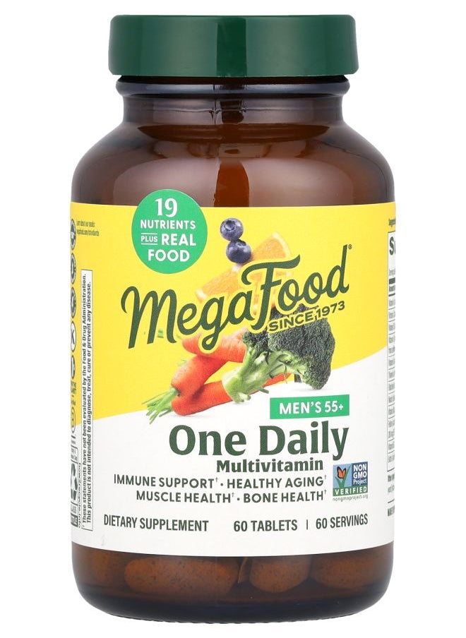 MegaFood Men's 55+ One Daily Multivitamin 60 Tablets 