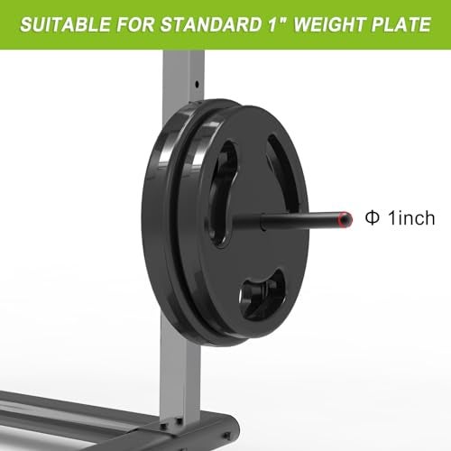 Kipika Weight Plate Holder for 3x3 Power Rack - Heavy Duty Steel Storage Rack for 1" Weight Plates - Fits 3x3 Power Rack with 1" or 5/8" Hole - Holds up to 300 lbs. per Rack - Set of 2 - Image 3