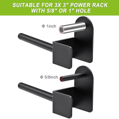 Kipika Weight Plate Holder for 3x3 Power Rack - Heavy Duty Steel Storage Rack for 1" Weight Plates - Fits 3x3 Power Rack with 1" or 5/8" Hole - Holds up to 300 lbs. per Rack - Set of 2 - Image 2