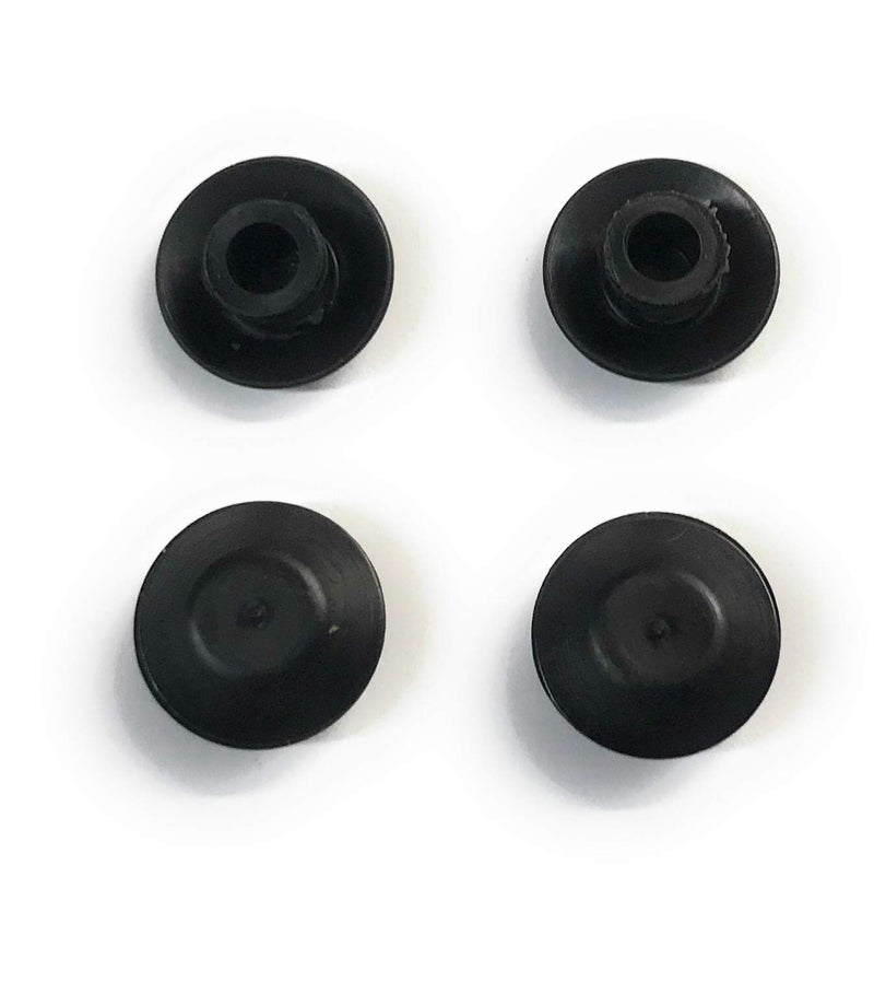 1/4" (0.25 inch) Flush Mount Black Plastic Body and Sheet Metal Hole Plug - Qty 25
