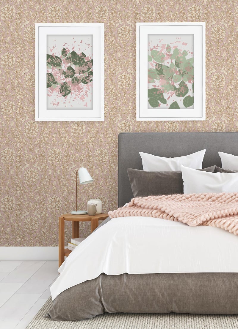 NuWallpaper Blush Enchanted Peel & Stick Wallpaper - Image 3