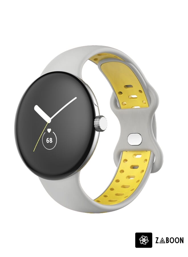Zaboon Google Pixel Watch Two-Color Silicone Watch Band Man - Image 1