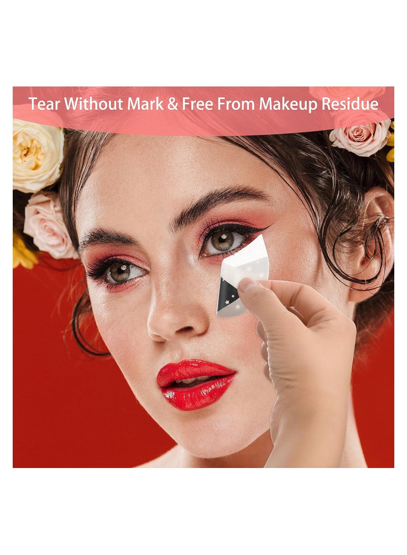 Excefore 220Pcs Eyeshadow Shields, EyeShadow Pad Stencil Lint Free Under Eye Pad Prevent Makeup Residue Half-Moon Shape EyeShadow Patches Shields for Eyeliner Eyelash Extensions Lip Makeup(Black) - Image 3