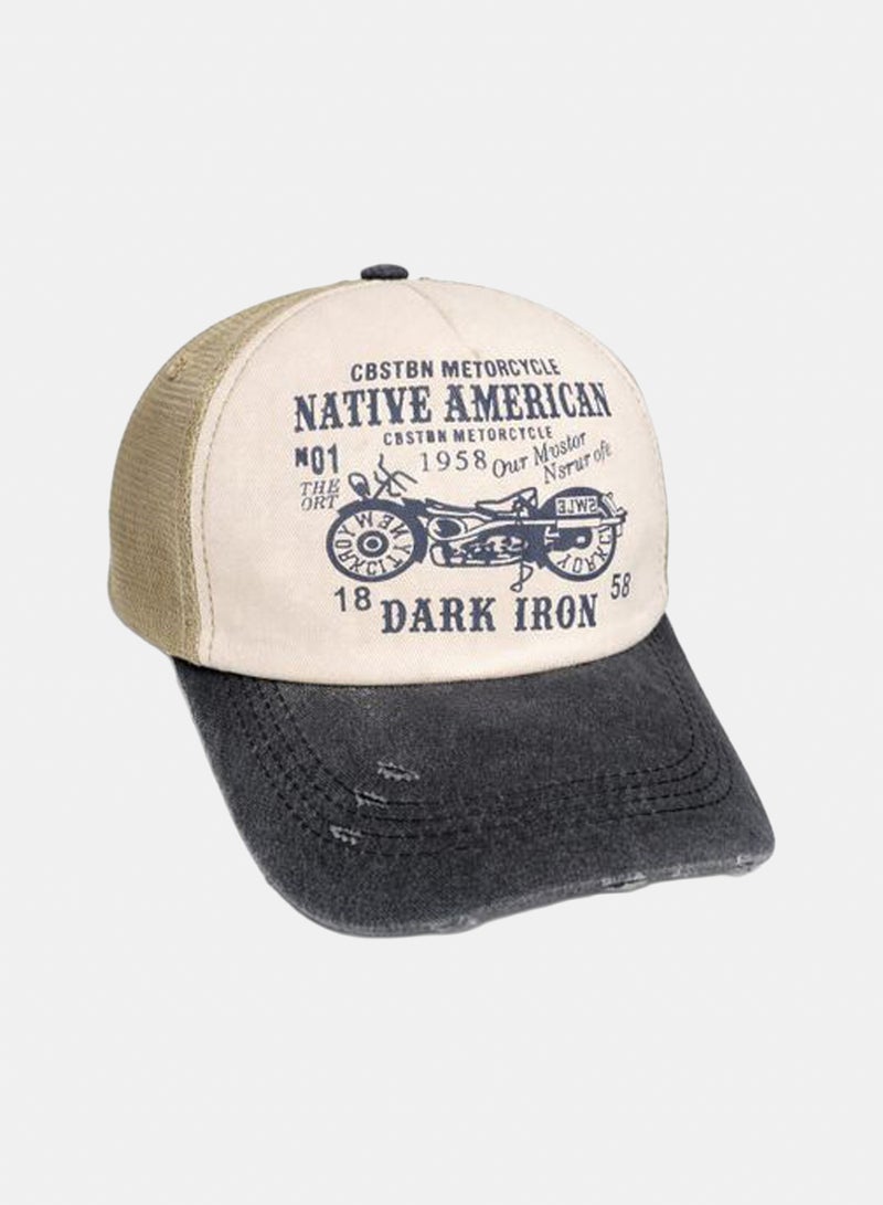 Hip Hop Fashion Style Hat With Stripes And Scratches - Prints May Vary