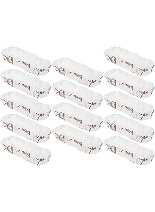 White Disposable Non Stick Baking Cups High Temperature Resistant Pastry Liners 100pcs - Image 1