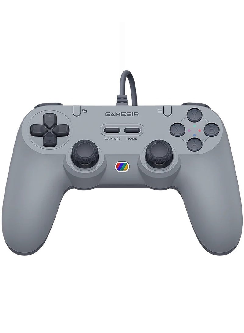 general Classic Gamepad GameSir Tegenaria Lite T3 Lite Wired Game Controller for PC/Steam/Switch/Android/iOS with Retro 90s Design, Hall Effect Sticks/Triggers, Turbo Function 1000Hz Polling Rate, Dual Rumble Motors, Mappable Back Buttons, Ultra-Low Latency, Ergonomic Design -Serene - Image 1