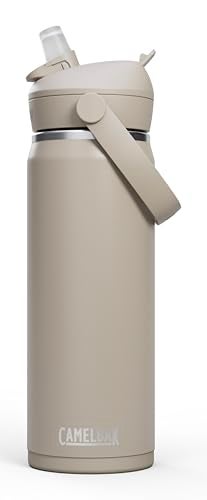 CamelBak Thrive Flip Straw Insulated Stainless Steel Water Bottle Cold Retention Design for Everyday Hydration and Active Use 20oz Stone - Image 1