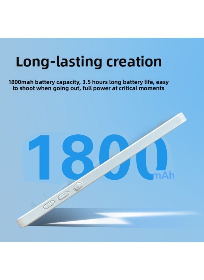 Mobile Phone Rear Self-timer Display Screen Magnetic Suction Camera Live Recording Video Network Red Camera Auxiliary Artifact For Mobile Phone-Color:White - Image 4