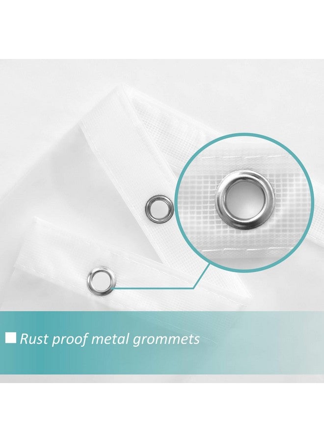 Mrs Awesome Shower Curtain Liner with Magnets, 72x72 Frosted PEVA Plastic Shower Curtain for Bathroom, Lightweight & Waterproof, 72 x 72, Frost - Image 4