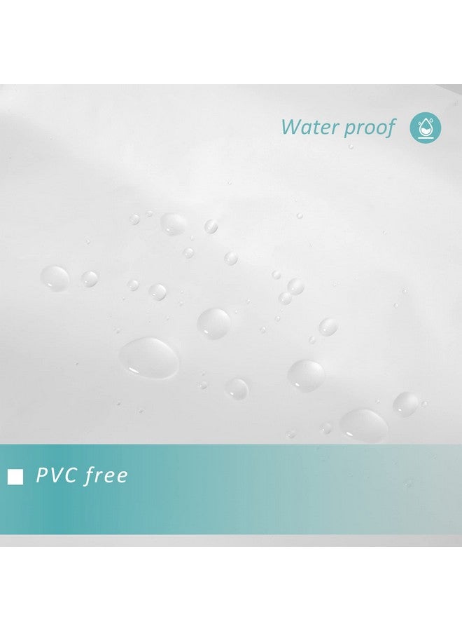 Mrs Awesome Shower Curtain Liner with Magnets, 72x72 Frosted PEVA Plastic Shower Curtain for Bathroom, Lightweight & Waterproof, 72 x 72, Frost - Image 2