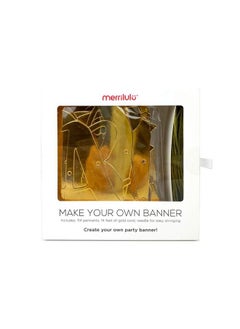 Merrilulu Make Your Own Banner In Gold Say Anything Banner Metallic Gold Birthday Party, Baby Shower, Bridal Shower, Graduation Party  - Image 4