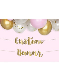 Merrilulu Make Your Own Banner In Gold Say Anything Banner Metallic Gold Birthday Party, Baby Shower, Bridal Shower, Graduation Party  - Image 3