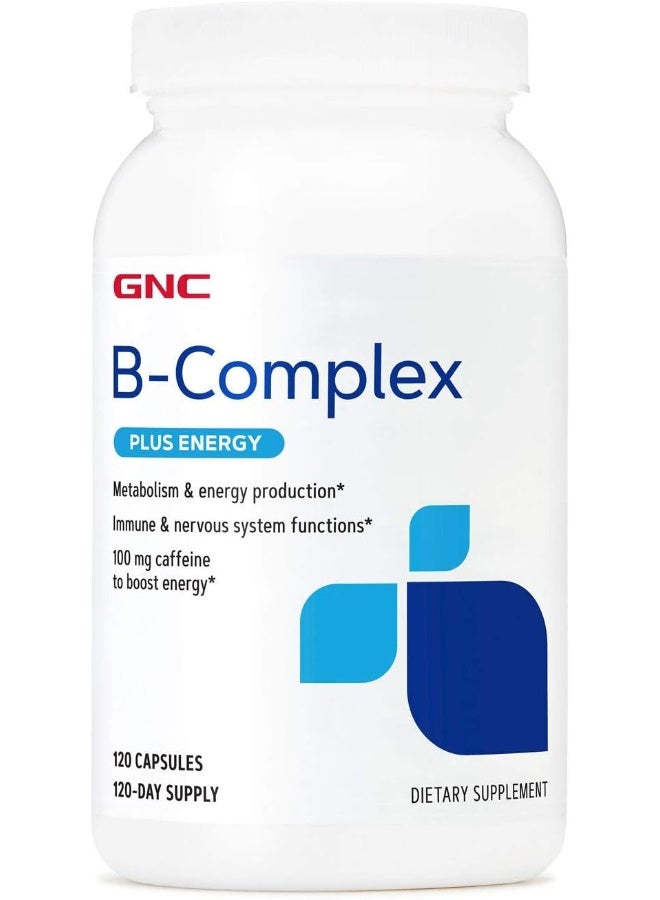 GNC B-Complex Plus Energy | Metabolism & Energy Production | 120 Count - Image 1