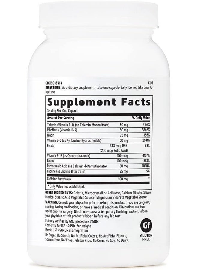 GNC B-Complex Plus Energy | Metabolism & Energy Production | 120 Count - Image 3