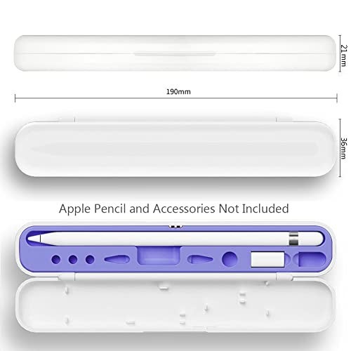 YINVA Pencil Case for Apple Pencil 1st/2nd Generation, Holder and Storage Box for iPad Pencil Accessories Tips (Purple) - Image 5