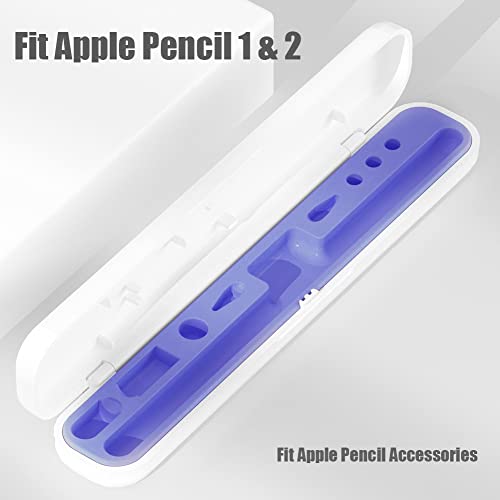 YINVA Pencil Case for Apple Pencil 1st/2nd Generation, Holder and Storage Box for iPad Pencil Accessories Tips (Purple) - Image 2