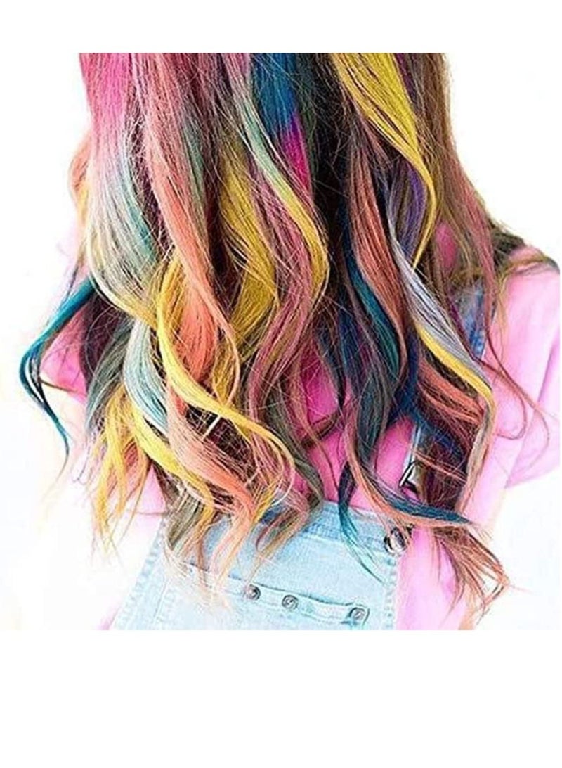 KASTWAVE Coloring Chalk Pens Set Temporary Hair Chalk Pens for Girls Non-Toxic Instant Hair Coloring Chalk Pens for Cosplay Party - Image 4