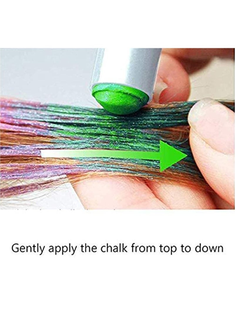 KASTWAVE Coloring Chalk Pens Set Temporary Hair Chalk Pens for Girls Non-Toxic Instant Hair Coloring Chalk Pens for Cosplay Party - Image 3