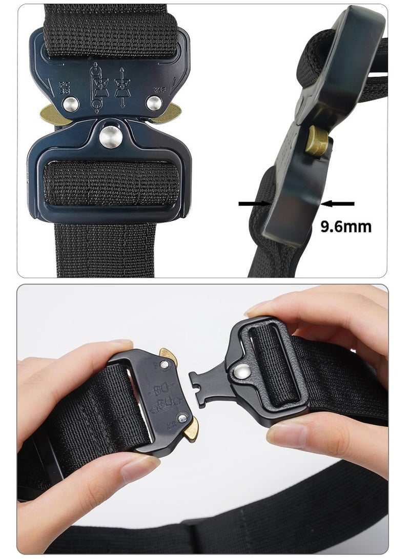 طوق كلب تكتيكي مسامي، قابل للتعديل، مبطن بنعومة وقوي المتانة، عرض 3.8 سم، أسود - Image 4