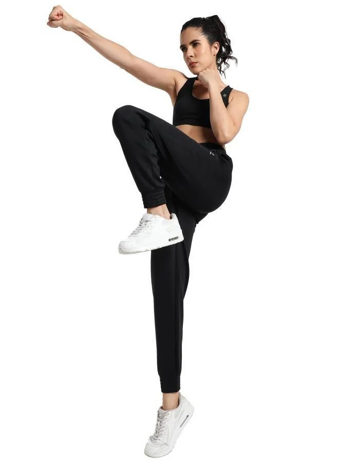 Zaecy Black Women's Cuffed Training Joggers for Women | Best Price UAE