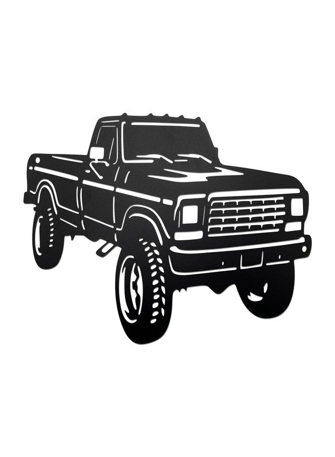 Ecqizer Vintage Metal Garage Signs Truck Sign Cutout Decor for Men Cave, Vintage Truck and Old Truck Decor Theme, Car Enthusiasts Gifts, 12.6 * 7.5 inch - Image 1