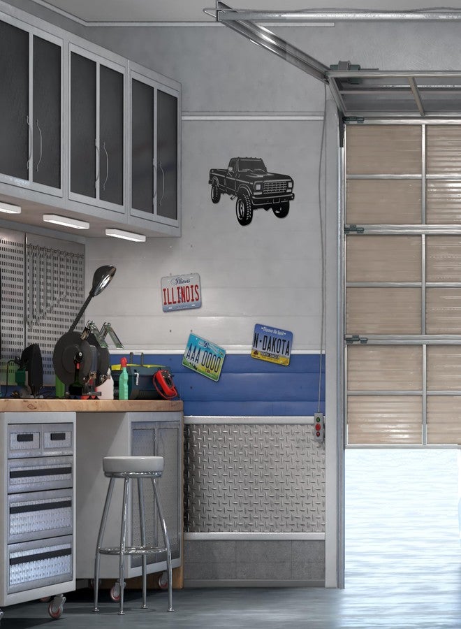 Ecqizer Vintage Metal Garage Signs Truck Sign Cutout Decor for Men Cave, Vintage Truck and Old Truck Decor Theme, Car Enthusiasts Gifts, 12.6 * 7.5 inch - Image 5