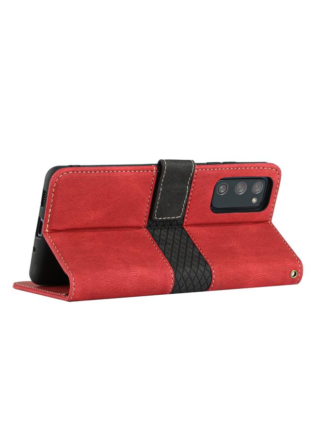 اس-توب جراب لهاتف Samsung Galaxy S20 FE مصنوع من الجلد بخياطة شبكية مع حبل - Image 5