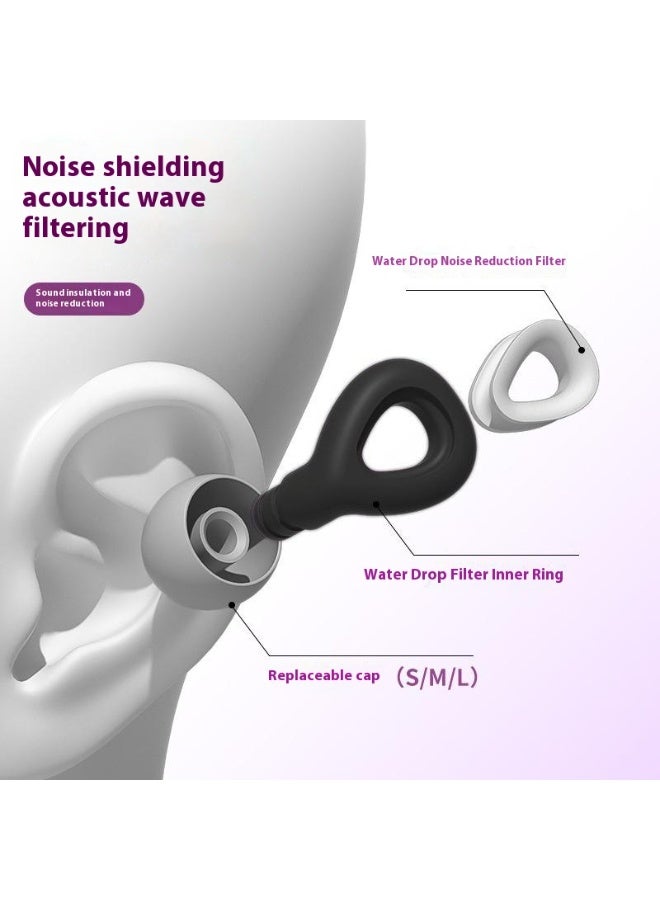 Healife Water Drop Noise Reduction Ear Plugs – Three-Layer Sonic Filter Acoustic Wave Shielding, Soft Silicone Ear Tips in Multiple Sizes (S/M/L), Comfortable and Secure Fit for Daily Use, Sleeping, Working, Traveling and Swimming - Image 4