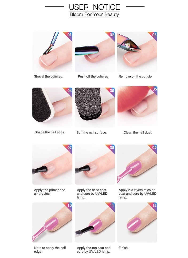 MissTiara Gel Nail Polish, Nail glue,6-Piece UV and LED Gel Nail Polish Set Multicolour Long Lasting Nail Gel Polish DIY nail art at home  - Image 5