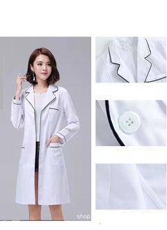 Gasin Laboratory White Coat Long Sleeve Doctor Workwear Stretch Nurse Coat  - Image 2
