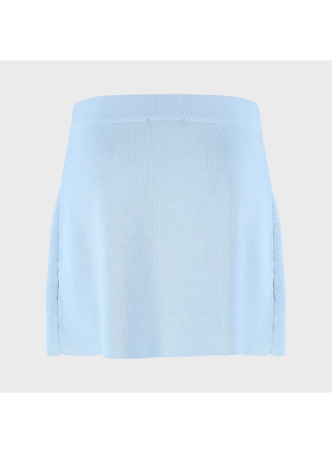 Zara elegant And Noble A-line Knitted Skirt With Exquisite Diamond Accents - Image 3