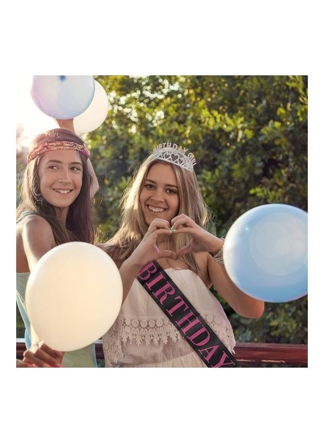 Birthday Girl Sash And Rhinestone Tiara Kit, Birthday Decorations for Girl Birthday Tiara - Image 4