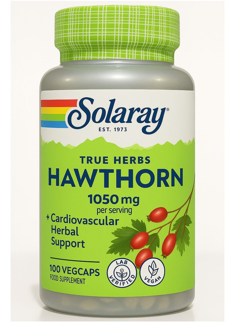 Solaray Hawthorn Berry 1050Mg Cardiovascular And Heart Health Support 100 Vcaps  - Image 1