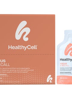 Healthycell Focus & Recall Peach Pineapple 30 Gel Packs 0.84 fl oz (25 ml) Each 