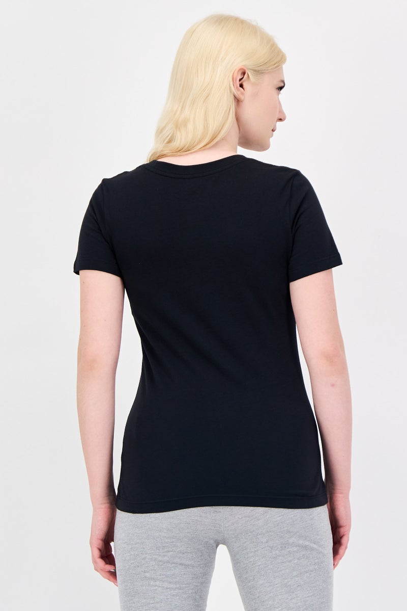 Nike Women Sportswear Fit Short Sleeve Outdoor T-Shirt, Black - Image 3