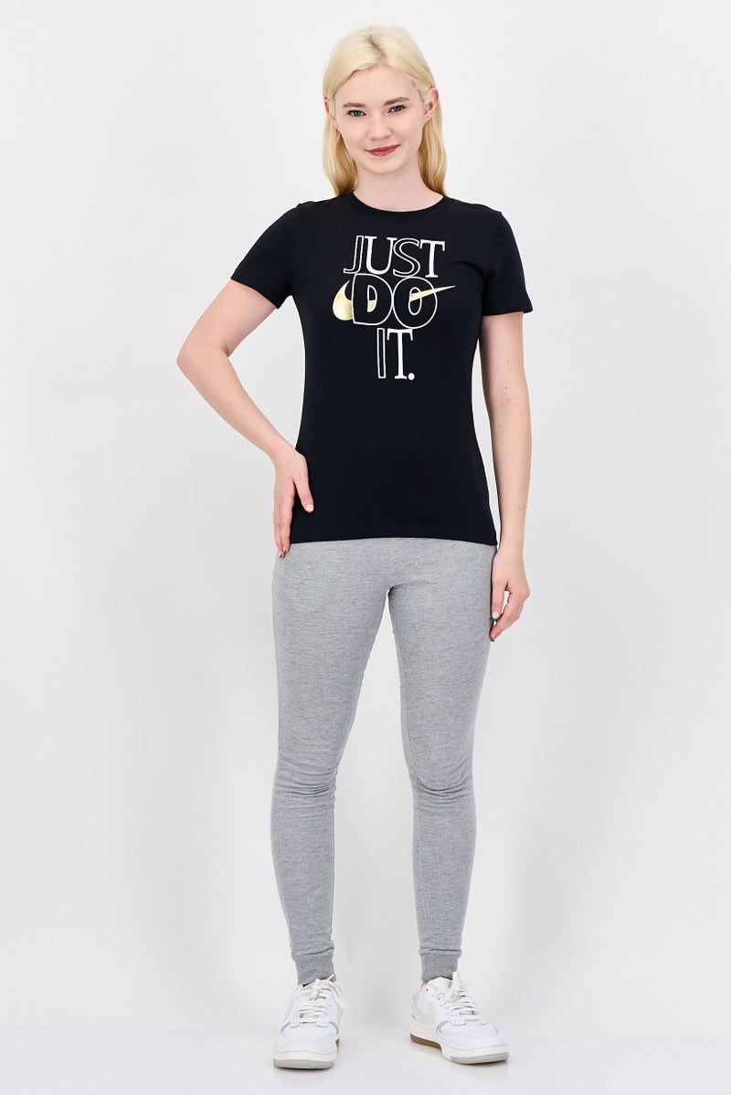 Nike Women Sportswear Fit Short Sleeve Outdoor T-Shirt, Black - Image 4