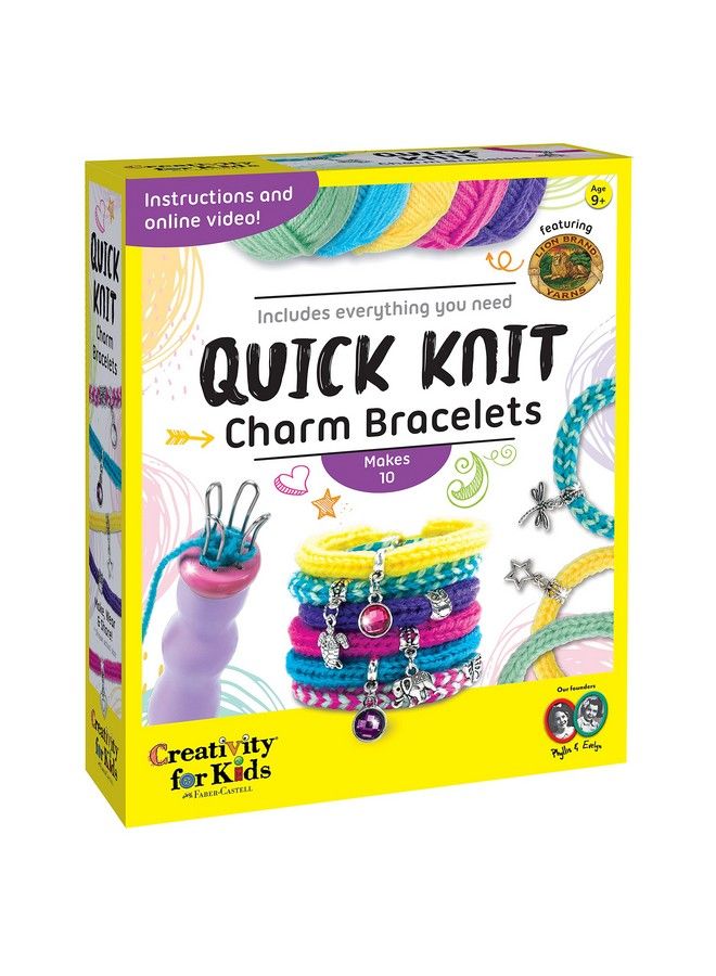Creativity for Kids Quick Knit Charm Bracelets Create 10 Diy Friendship Bracelets Kids Jewelry Making Kit - Image 2