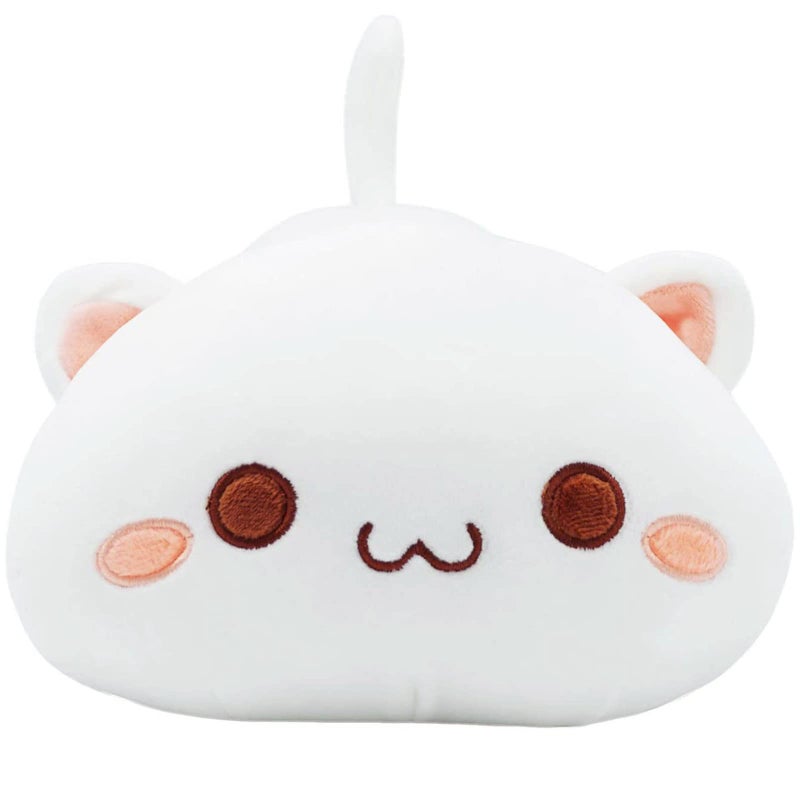 Onsoyours Cute Kitten Plush Toy Stuffed Animal Pet Kitty Soft Anime Cat Plush Pillow for Kids (White Cat, 12") - Image 2