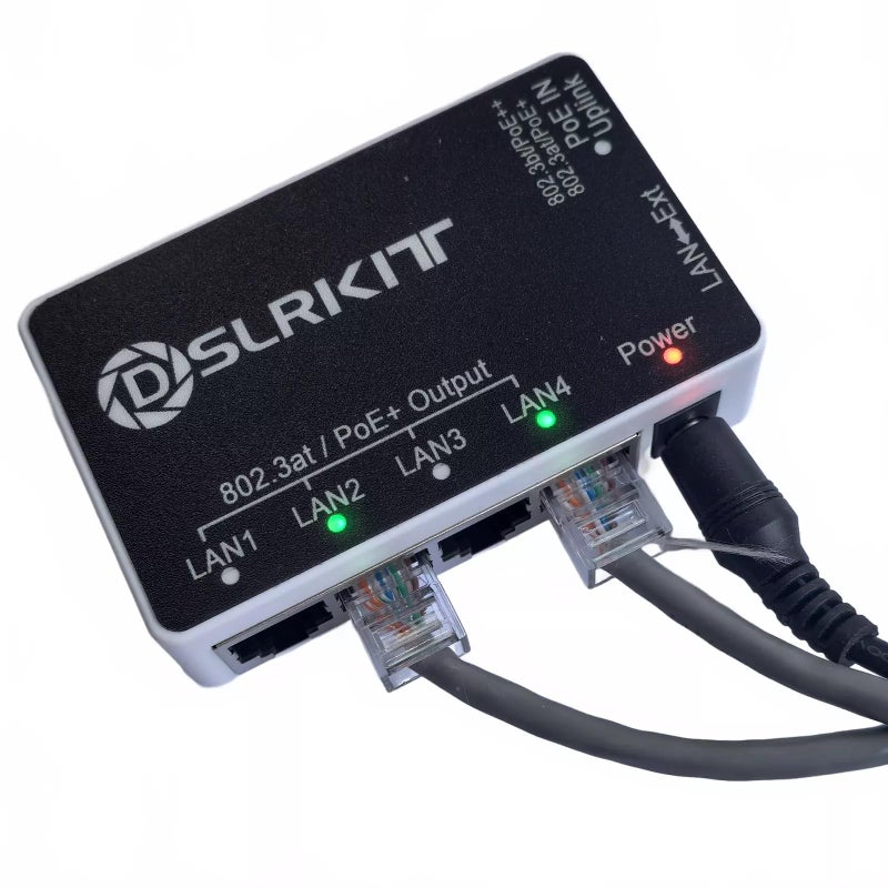 DSLRKIT PoE++ 90watt 5 Port Gigabit PoE Passthrough Switch Extender Repeater 802.3bt in 802.3AT Out - Image 4