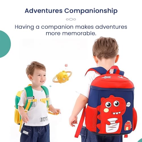 StarAndDaisy Backpack for Kids Girls Boys Toddler Backpack Preschool Nursery Travel Bag, Ages 2 to 6 Years- Dinasour - Blue - Image 3