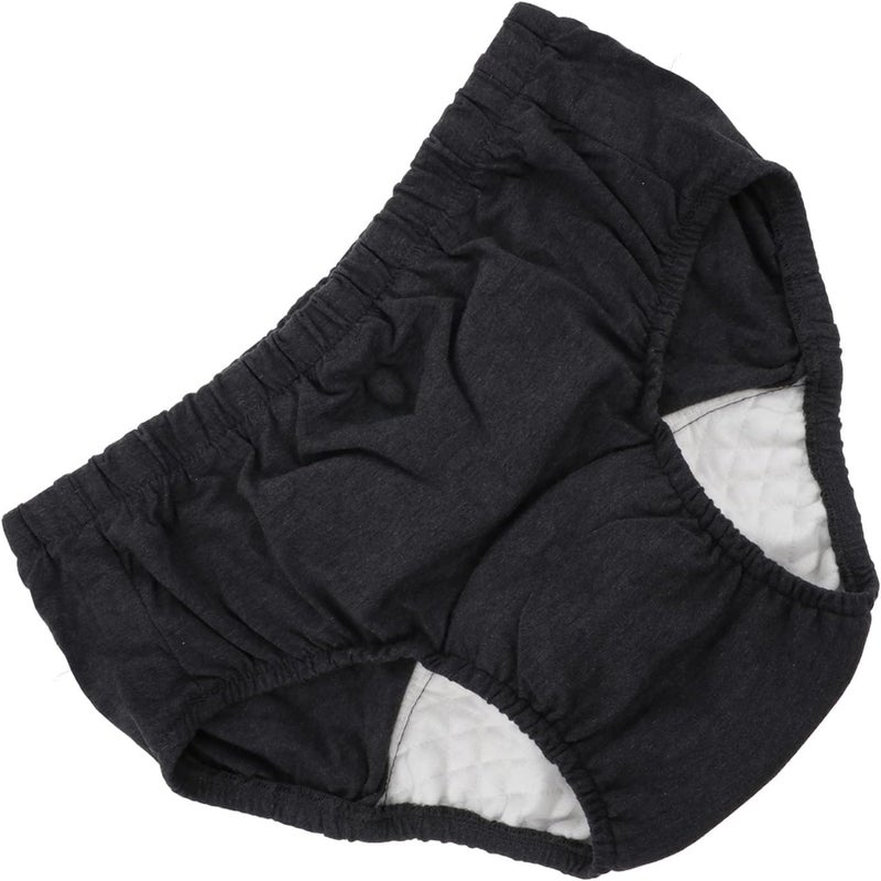 comfrt Waterproof Incontinence Underpants Incontinence Briefs Ultra Adult Diapers Pull- on Plastic Pants for Elderly Adult Men Women Dark Grey M - Image 1