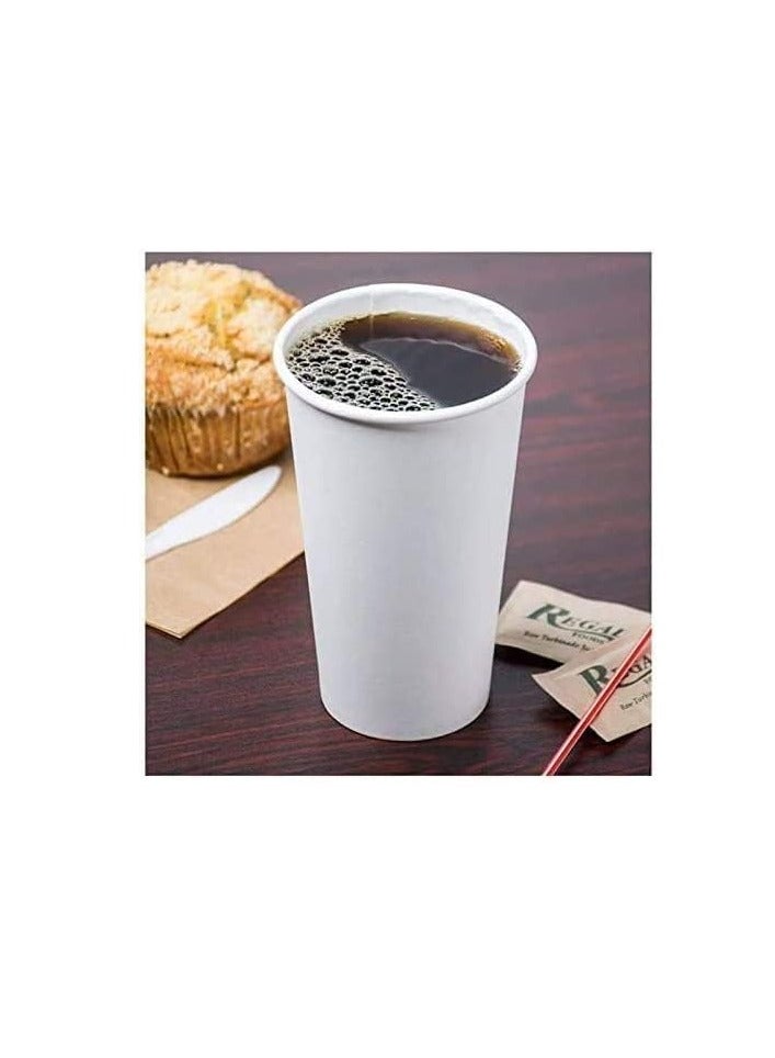 مارك [1000 كوب] أكواب ورقية بيضاء سعة 16 أونصة | أكواب ورقية للمشروبات الساخنة والباردة | أكواب للاستعمال مرة واحدة للشوكولاتة الساخنة والكاكاو والماء وأكواب القهوة - Image 5