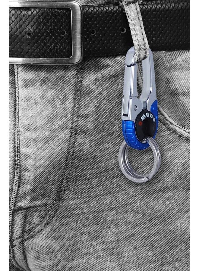 Omuda Premium and Stylish Hook Locking Metal Key Chain for Men & Women & for Gift (M-3755 Blue) - Image 5